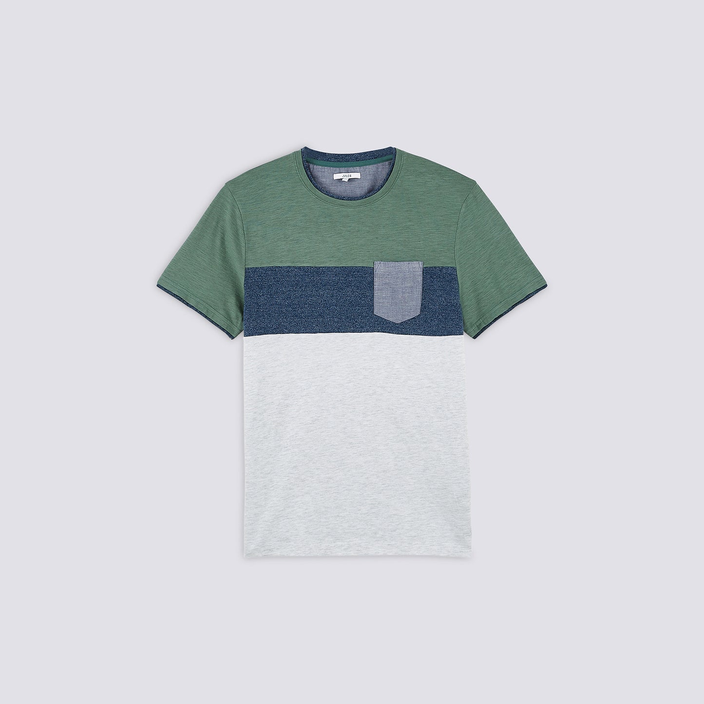 Teeshirt (b) vert marine gris