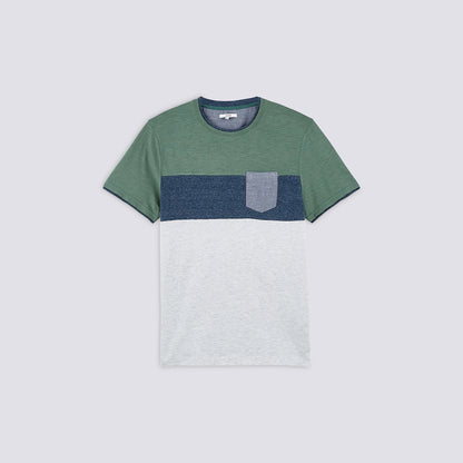 Teeshirt (b) vert marine gris