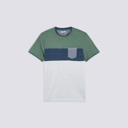 Teeshirt (b) vert marine gris