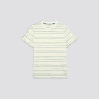 Tee-shirt print jacquard coton issu de l