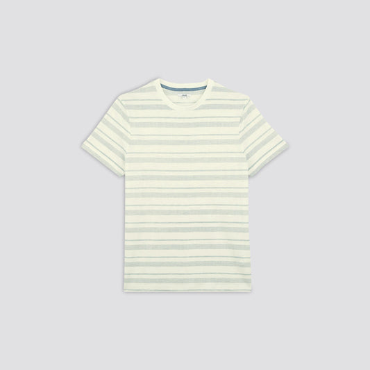 Tee-shirt print jacquard coton issu de l