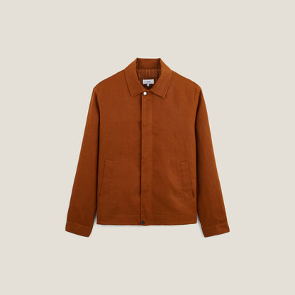 Blouson en lin col chemise