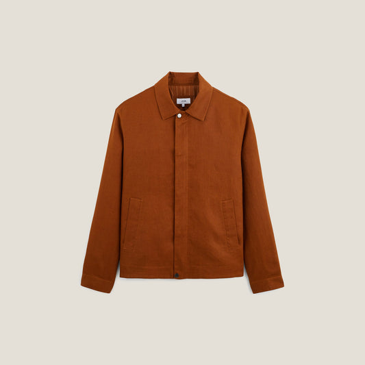Blouson en lin col chemise