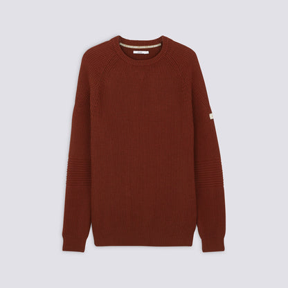 Pull col rond grosse maille