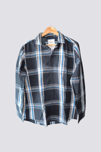 chemise a carreaux bleu gris