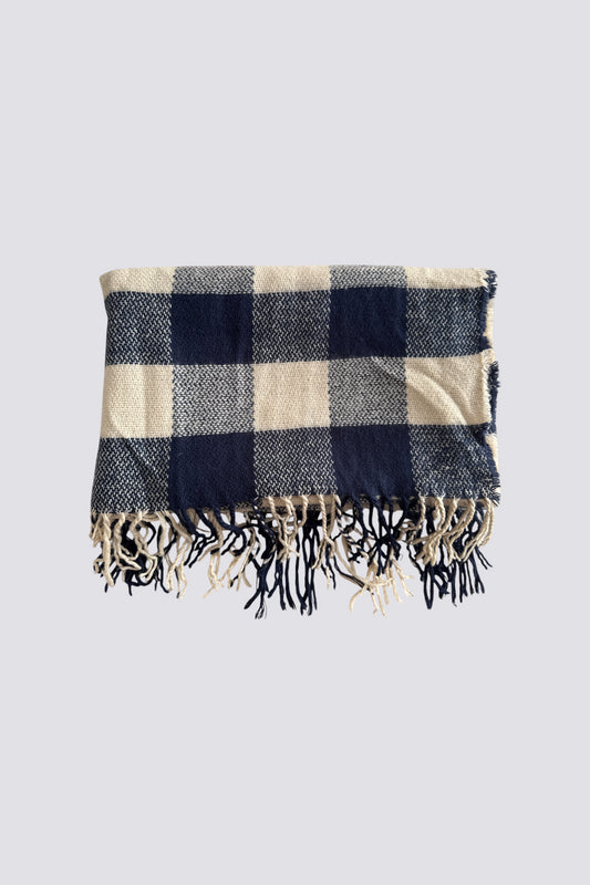 Echarpe carreaux bicolore