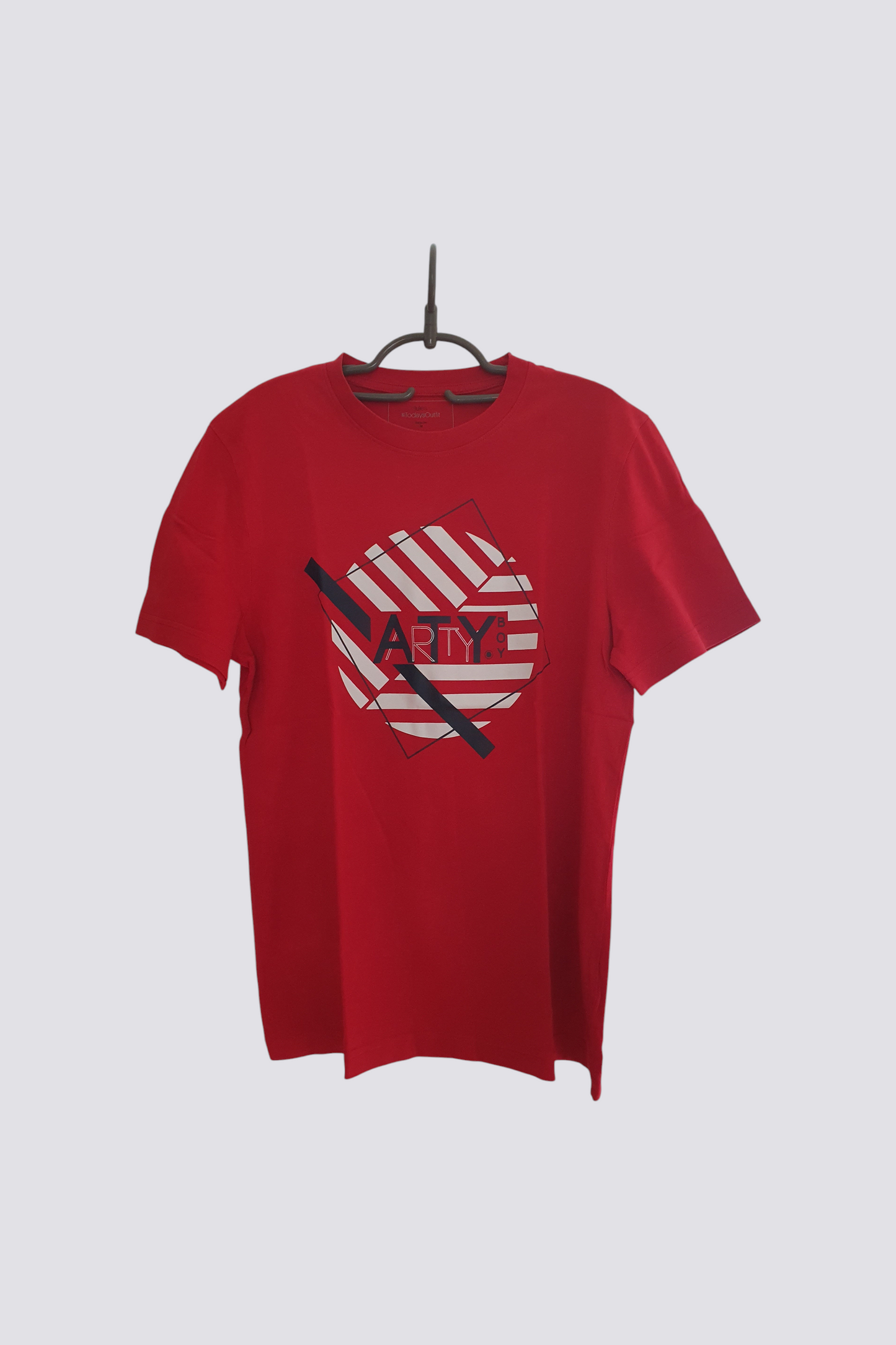 Tee shirt col rond imprimé rond graphiqu