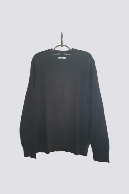 Pull col rond jeux de points fantaisie
