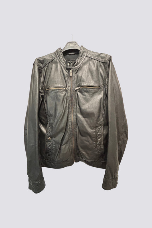 Blouson cuir noir