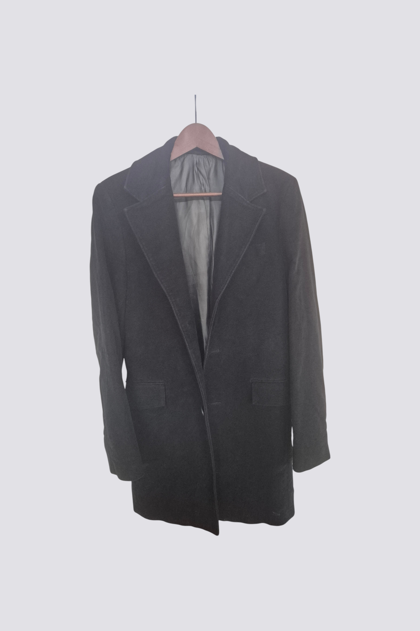 veste longue noir velour