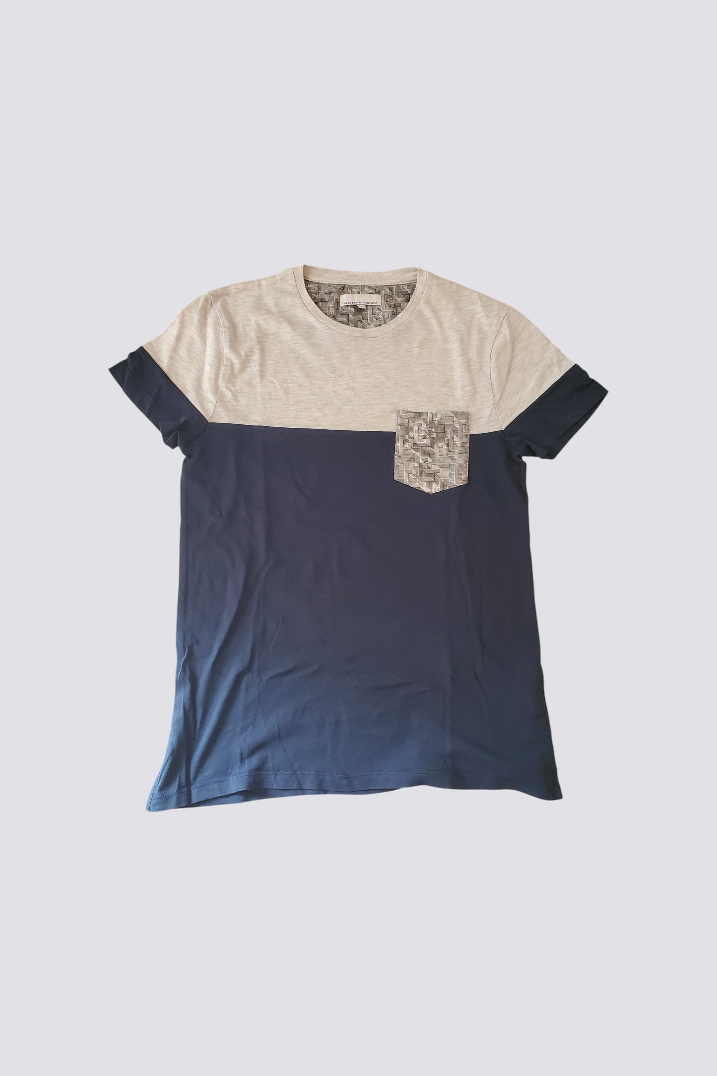 Tee-shirt col rond color block