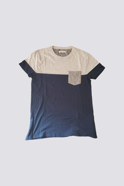 Tee-shirt col rond color block