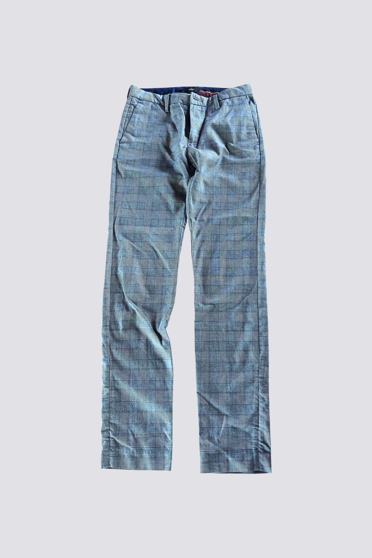 Chino à carreaux coupe slim