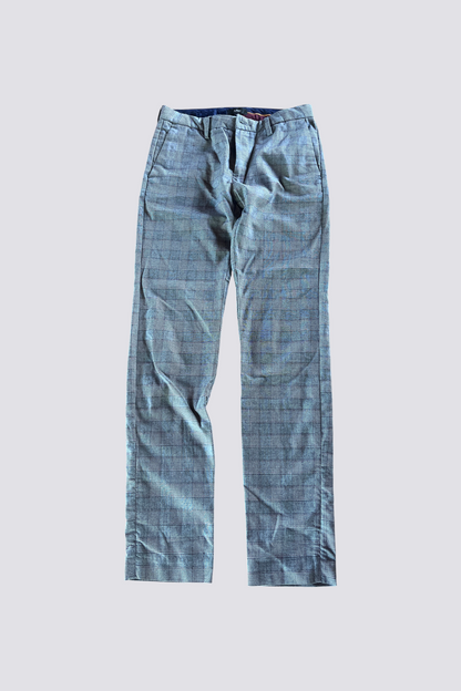 Chino à carreaux coupe slim
