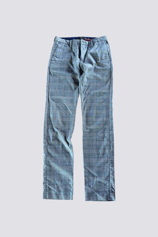 Chino à carreaux coupe slim