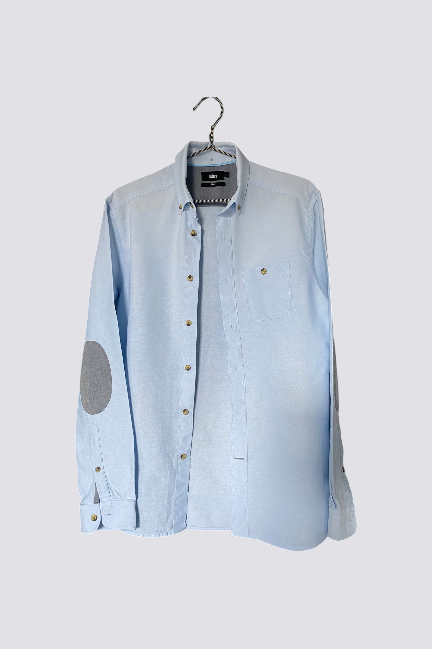 Chemise en coton avec pieces aux coudes