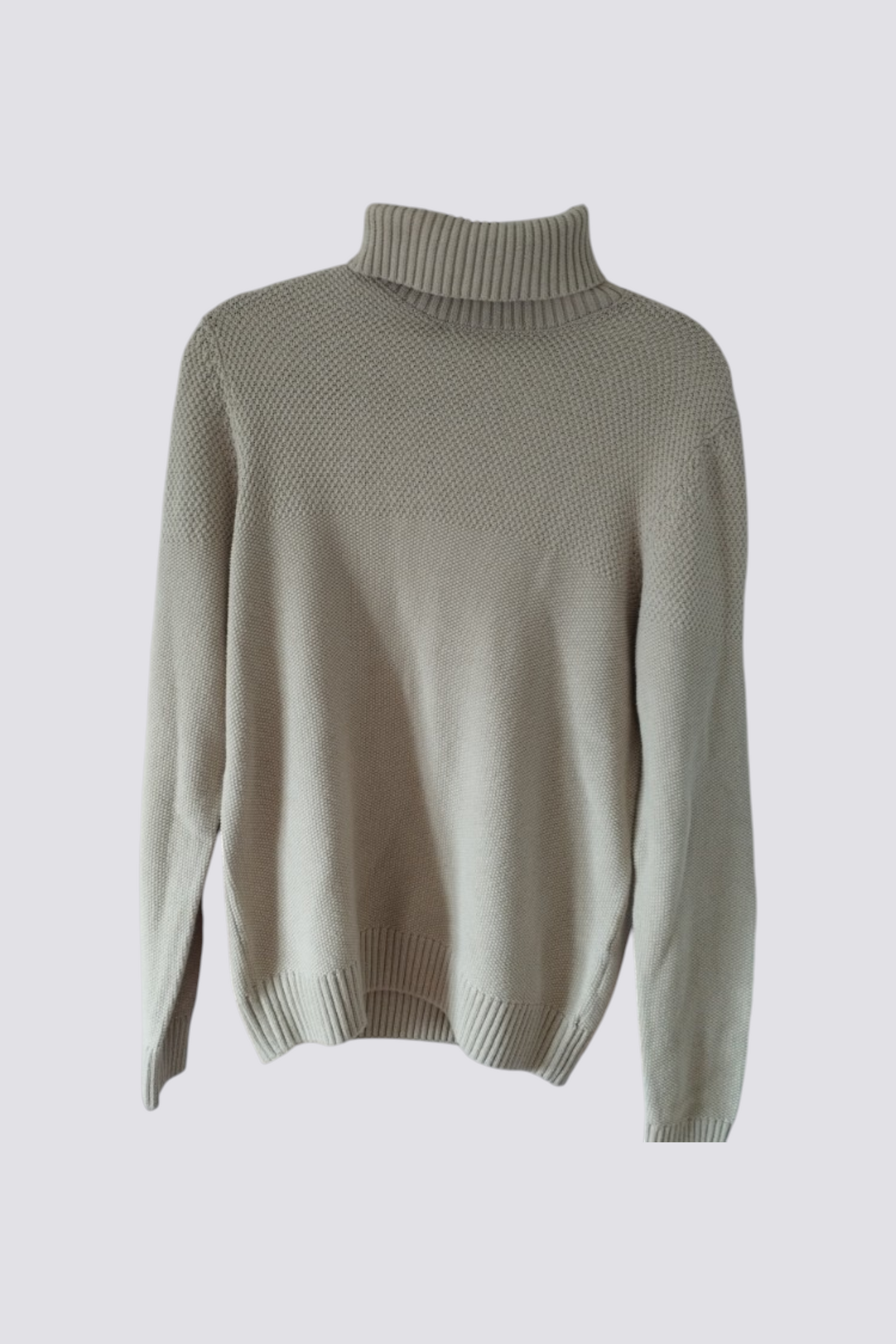Pull col roulé Beige