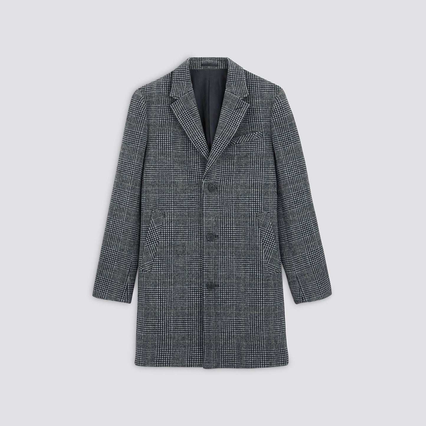 Manteau col tailleur à carreaux