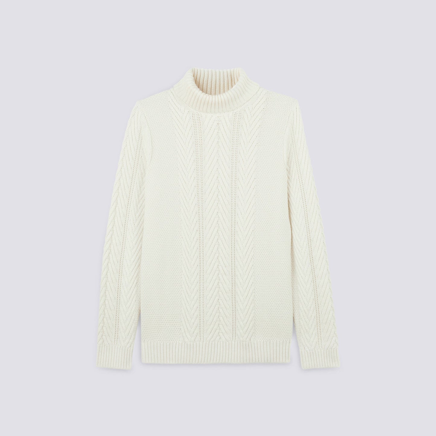 Pull col roulé torsadé