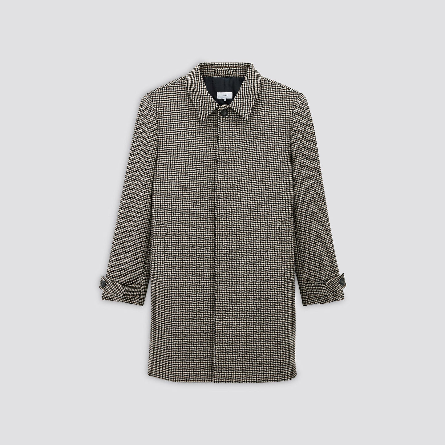 Manteau col chemise motif pied de puce