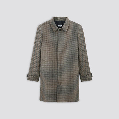 Manteau col chemise motif pied de puce