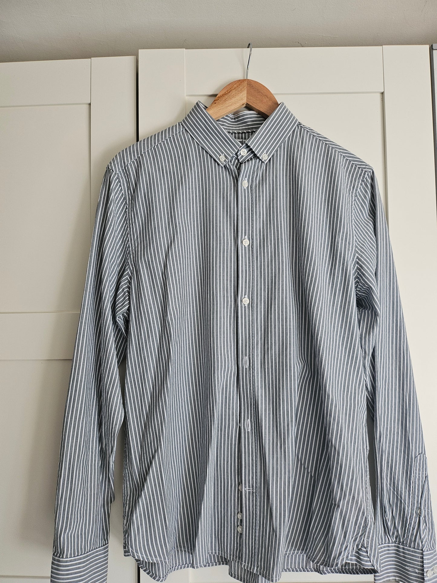 Chemise regular rayée en coton biologique
