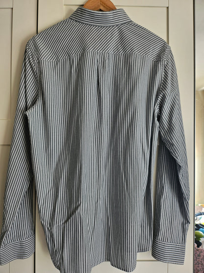 Chemise regular rayée en coton biologique