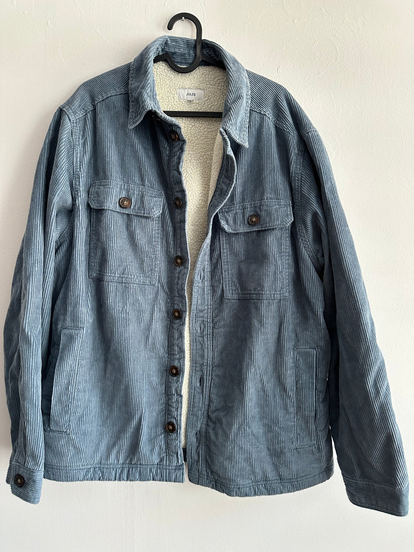 Chemise regular unie velours doublure en sherpa