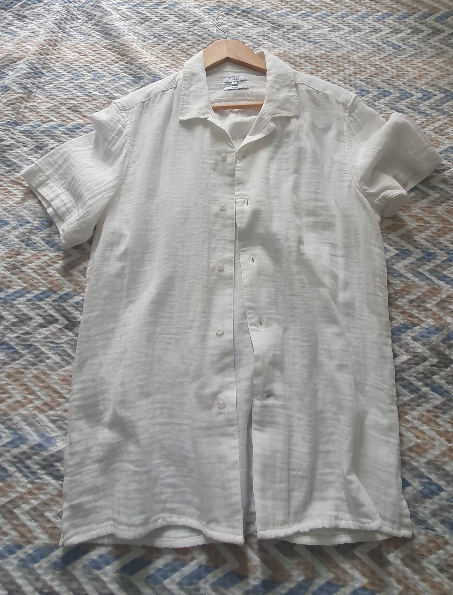 Chemise blanche manche courte taille S