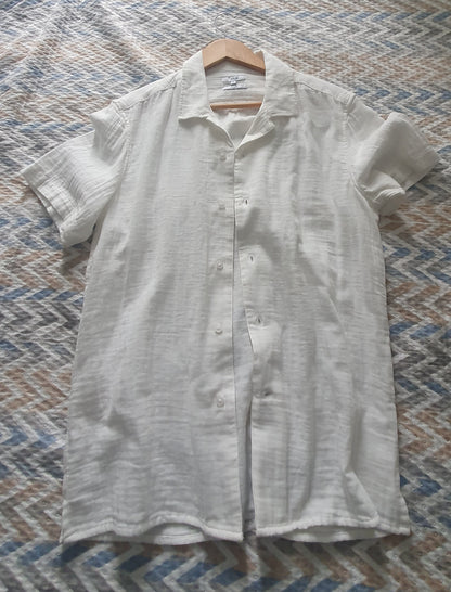 Chemise blanche manche courte taille S