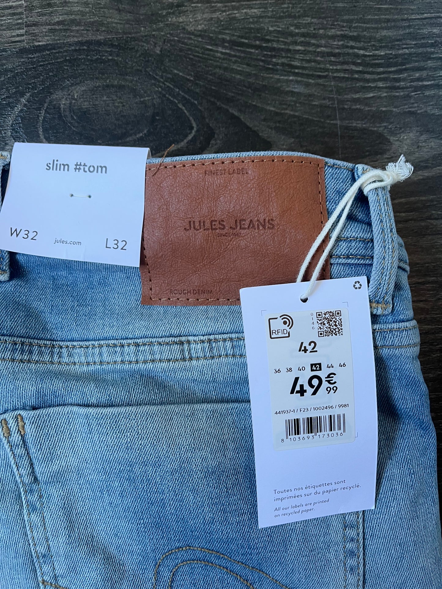 Jean slim 4 longueurs en coton recyclé