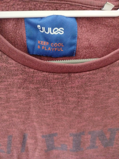 Pull bordeaux, Jules Keep cool & Playful. 33% polyester 67% coton