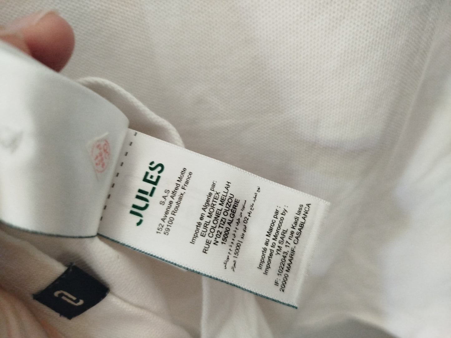 Polo blanc 100% coton regular