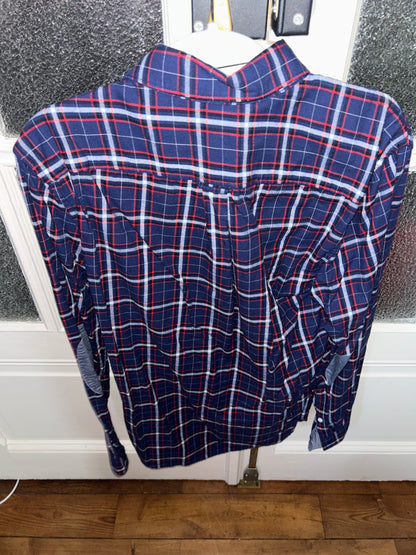 Chemise slim à carreaux flanelle