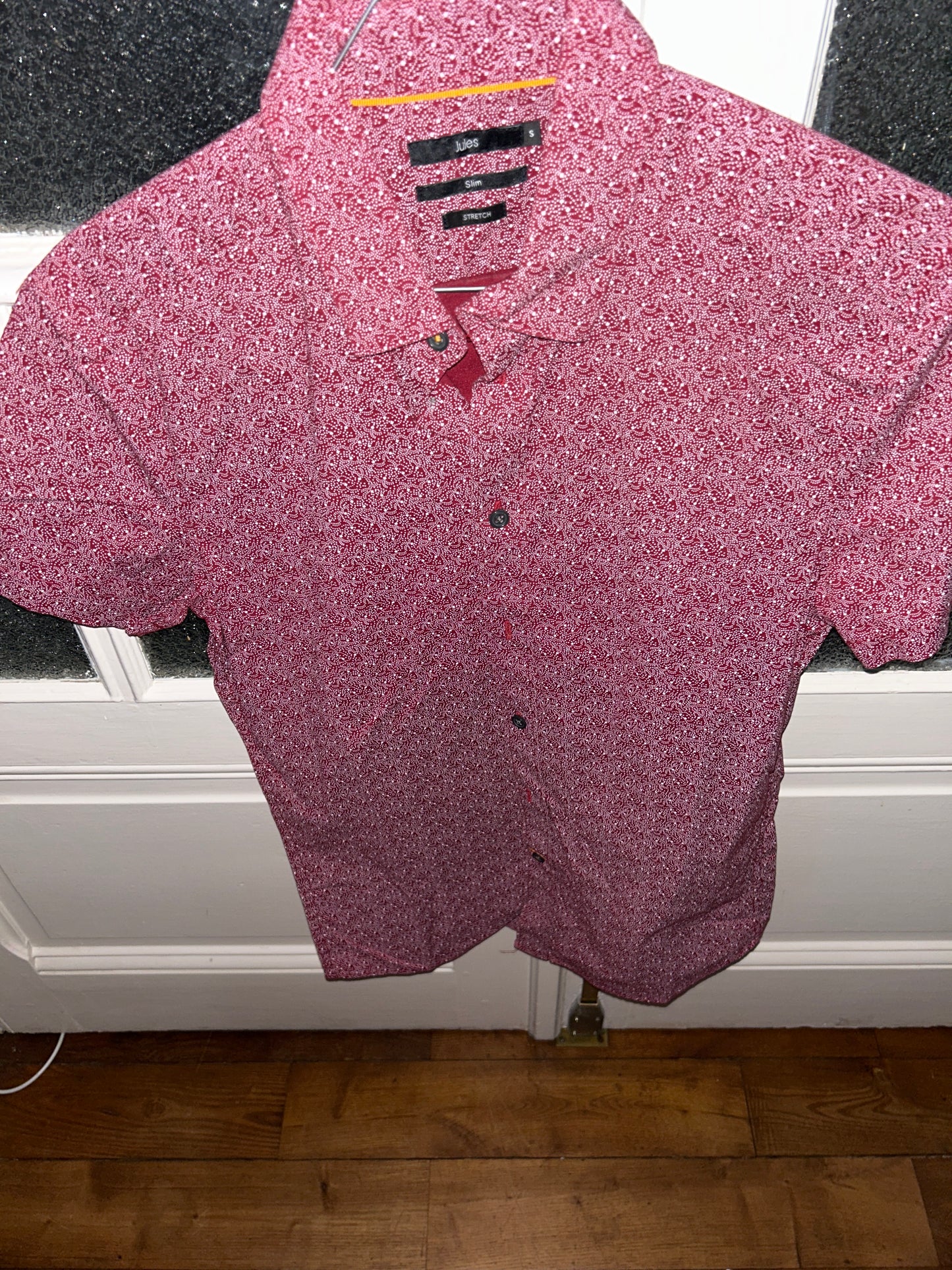 Chemise manches courtes slim imprimée