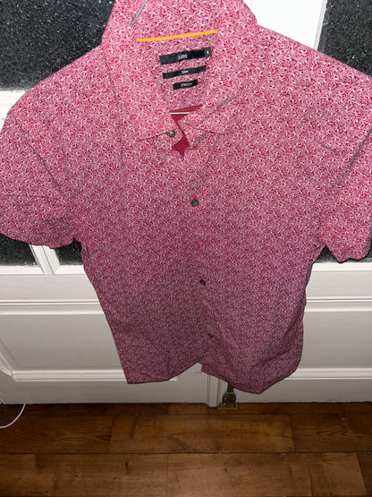 Chemise manches courtes slim imprimée