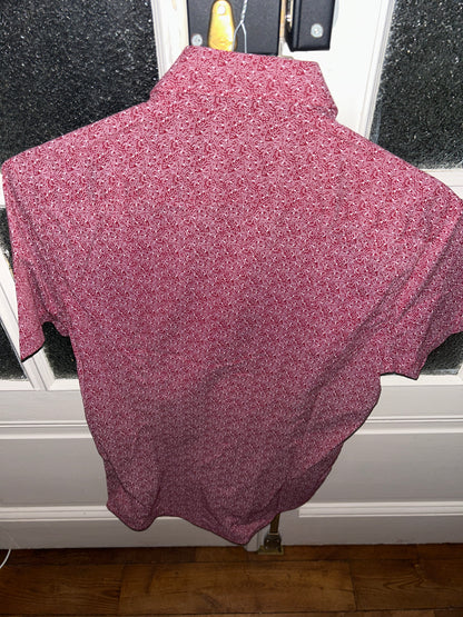 Chemise manches courtes slim imprimée