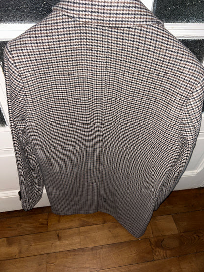 Manteau col chemise motif pied de puce