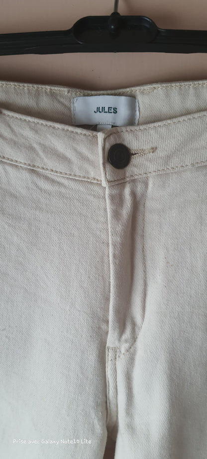Jean large beige