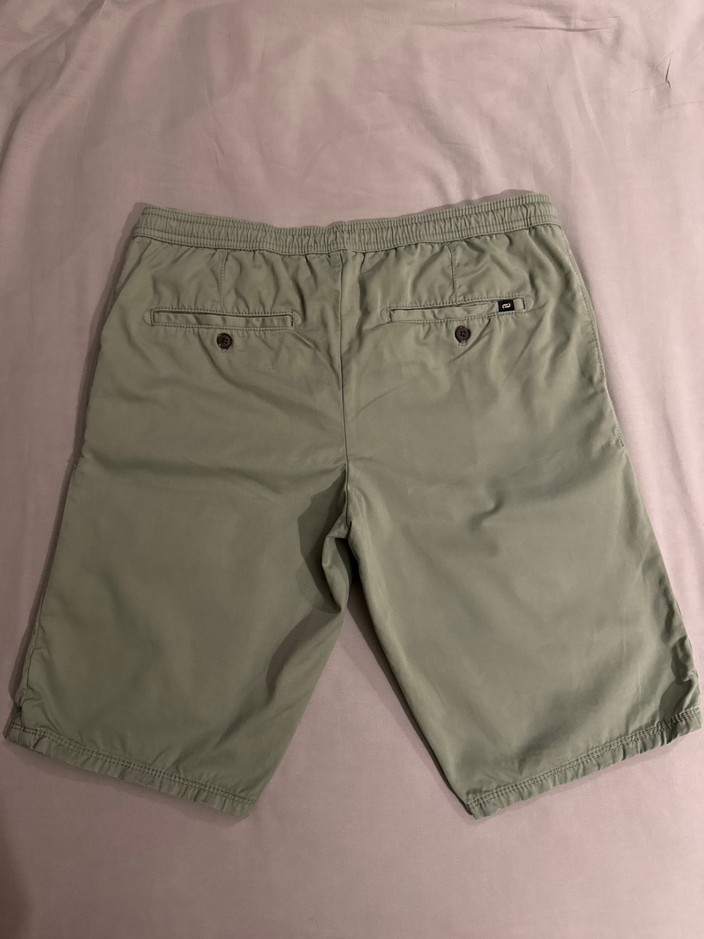 Bermuda chino uni taille élastiquée