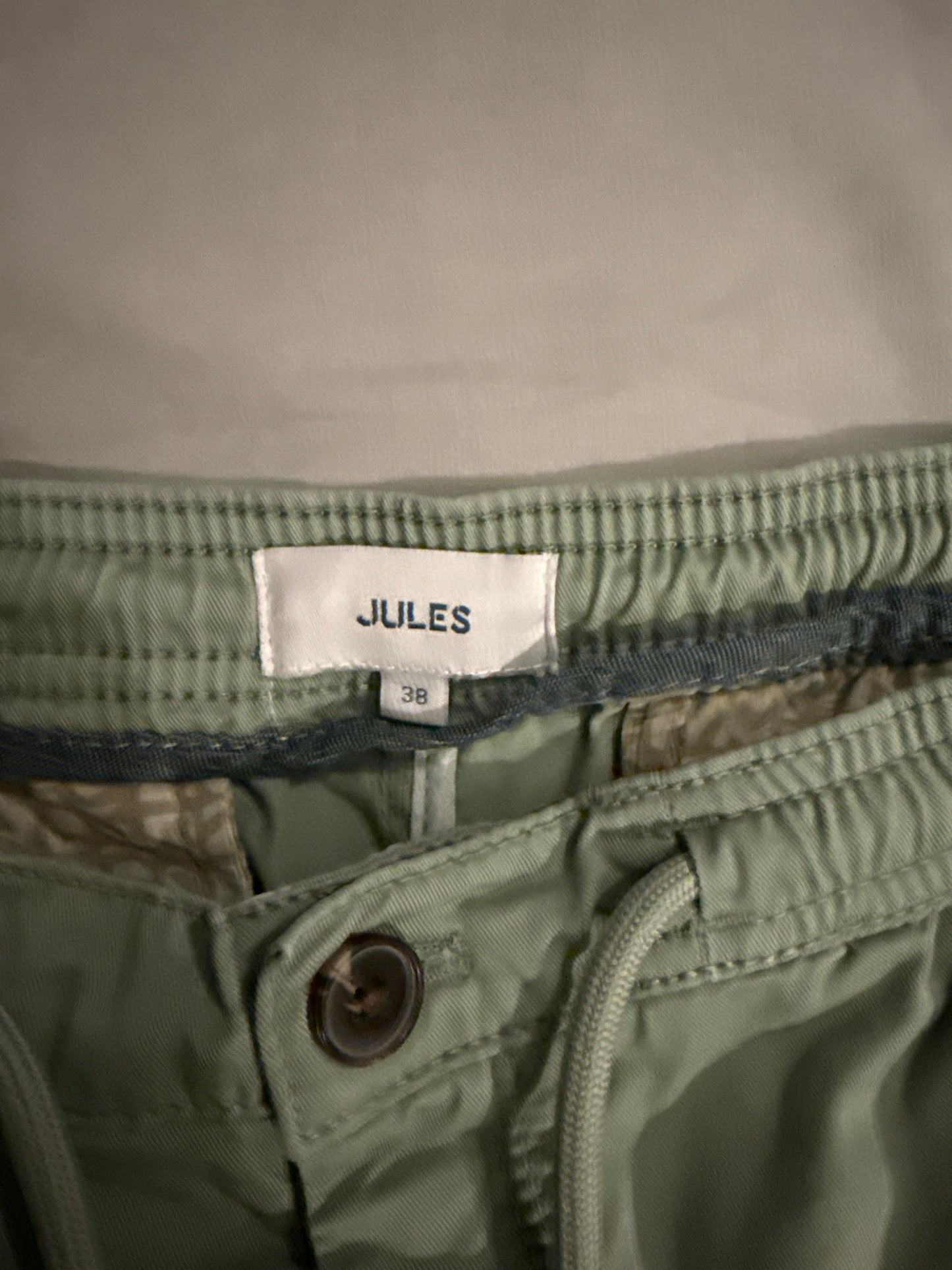 Bermuda chino uni taille élastiquée