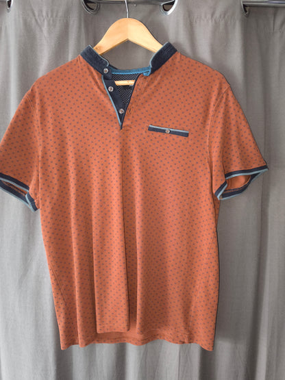 Polo manche courte imprimé col officier