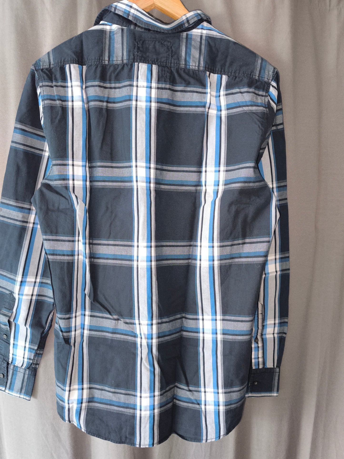 chemise a carreaux bleu gris