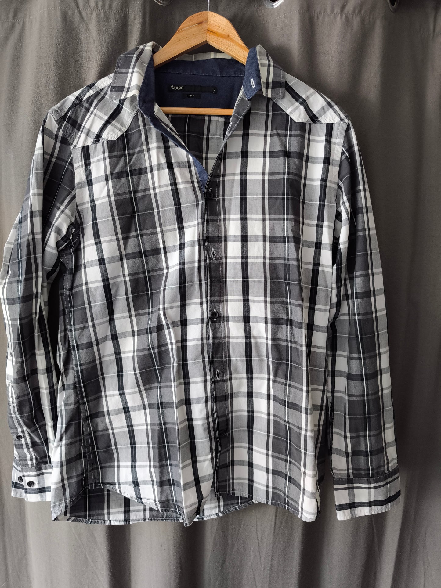 chemise a carreaux grise