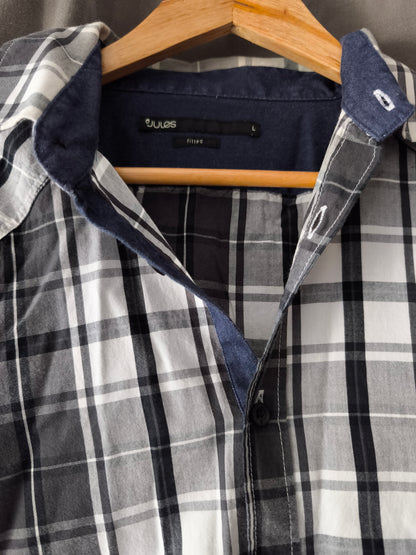 chemise a carreaux grise