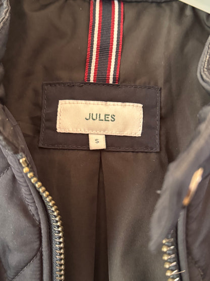 Blouson bleu col biker