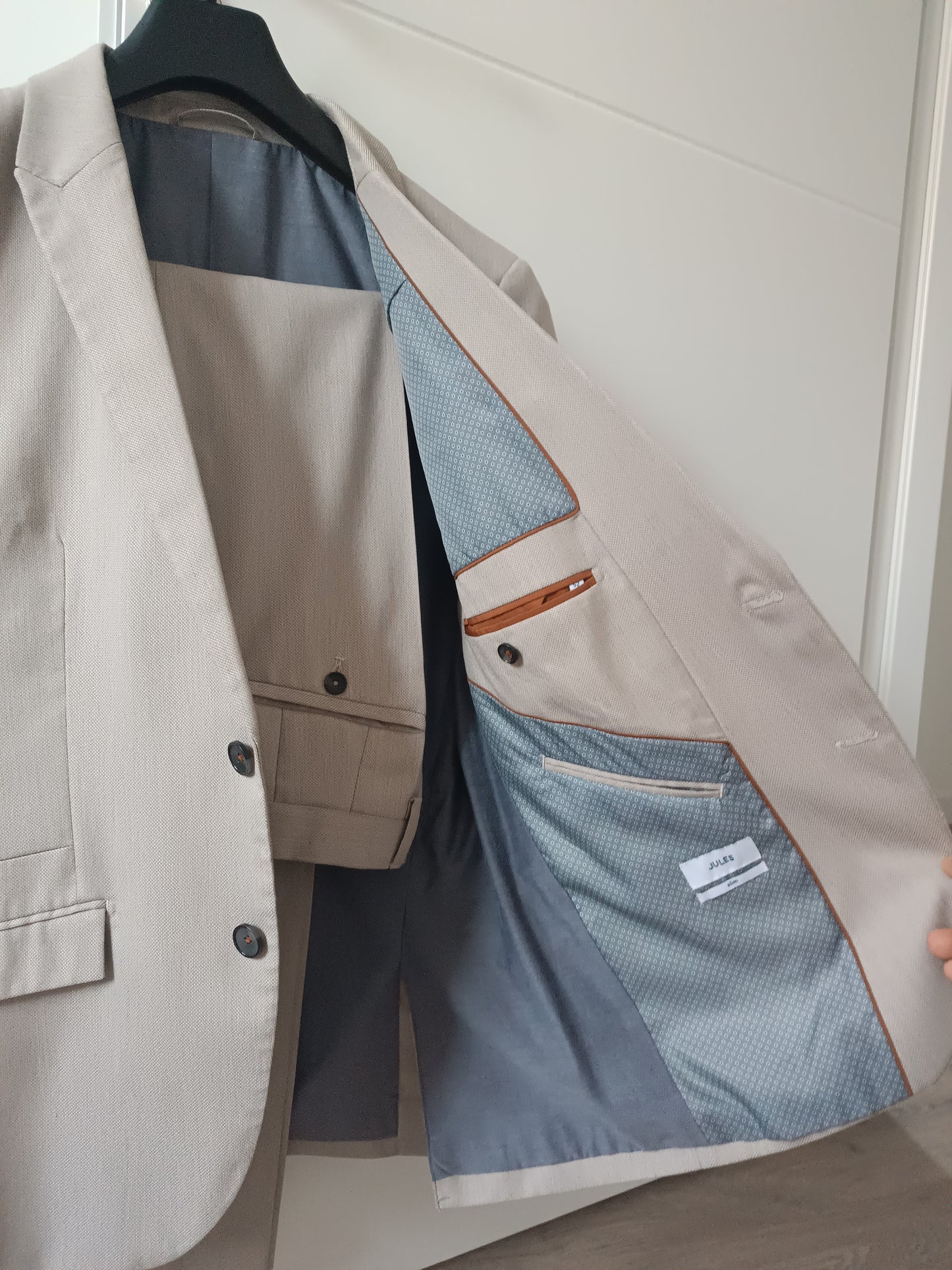 Veste de costume Slim beige unie