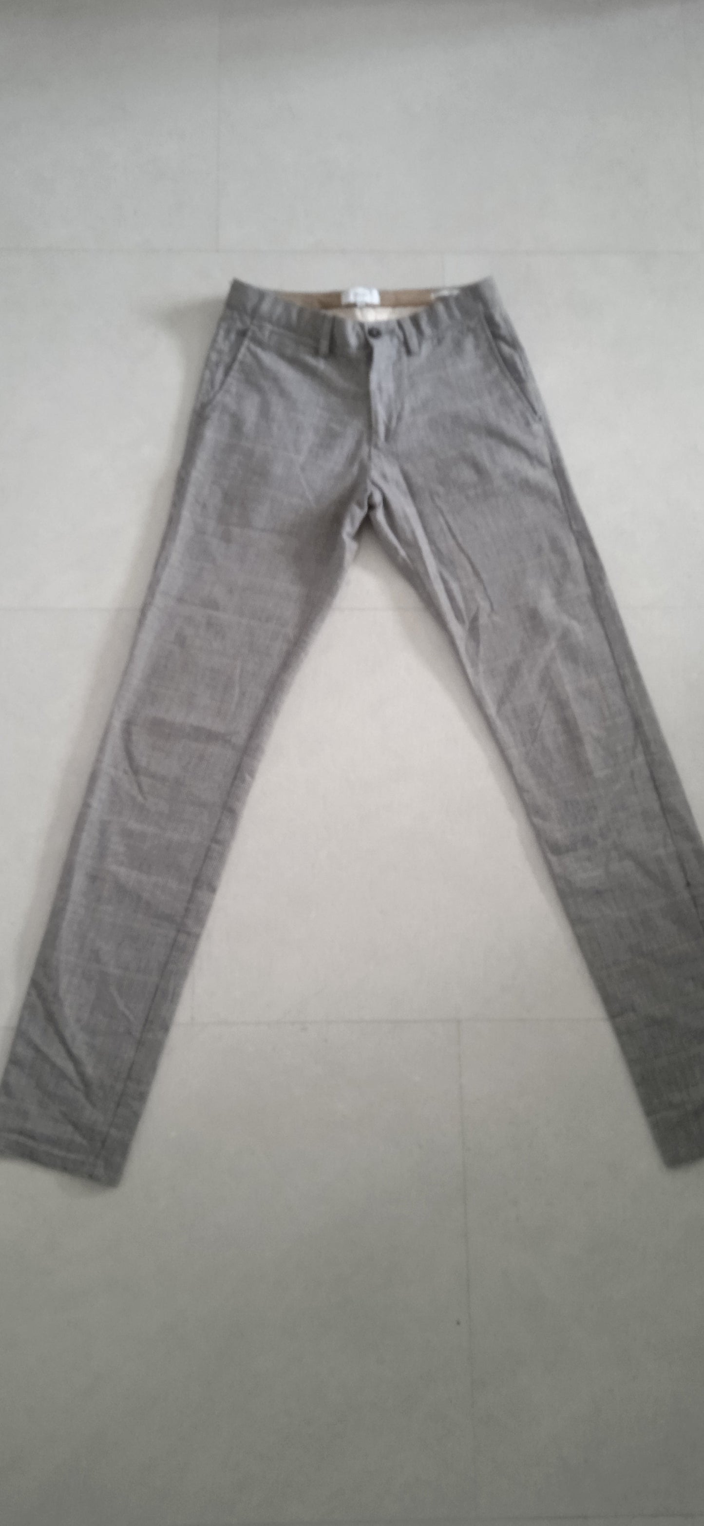 Pantalon chino slim à carreaux