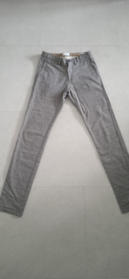 Pantalon chino slim à carreaux