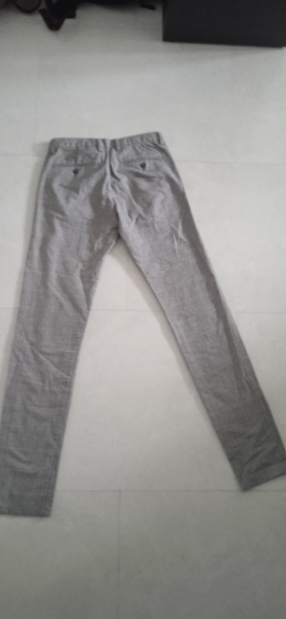 Pantalon chino slim à carreaux